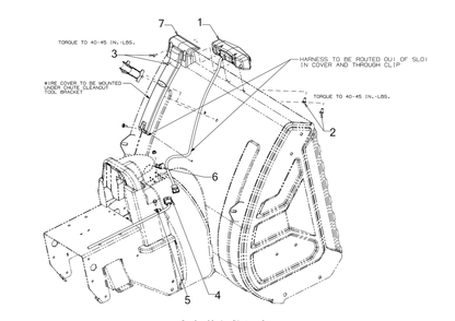 Led Light Bar Diagram and Parts List for 3X34-INCHPROH (31AH8E4V710)(2019) Cub Cadet Snow Blower